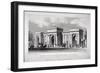 View of Hyde Park Corner, London, 1828-W Wallis-Framed Giclee Print