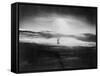 View of Hydrogen Bomb Mushroom Cloud Rising-null-Framed Stretched Canvas