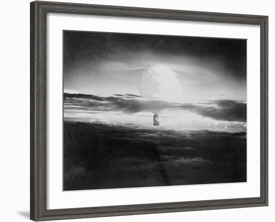 View of Hydrogen Bomb Mushroom Cloud Rising-null-Framed Photographic Print