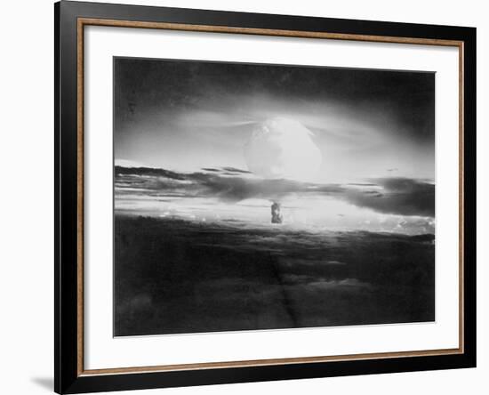 View of Hydrogen Bomb Mushroom Cloud Rising-null-Framed Photographic Print