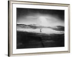 View of Hydrogen Bomb Mushroom Cloud Rising-null-Framed Photographic Print