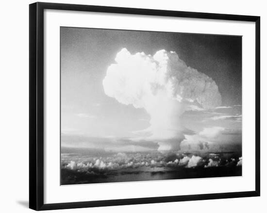 View of Hydrogen Bomb Mushroom Cloud Rising-null-Framed Photographic Print