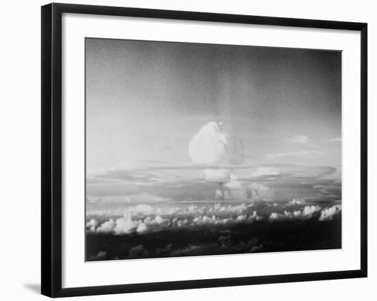 View of Hydrogen Bomb Mushroom Cloud Rising-null-Framed Photographic Print