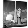 View of Iconic Perisphere and Trylon, Helicline and Statue "Victories at Peace" by John Gregory-Alfred Eisenstaedt-Mounted Photographic Print