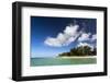 View of Idyllic Belle Mare Beach Showing Blue Sky-Lee Frost-Framed Photographic Print