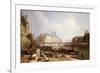 View of Ile De La Cite, Paris, from the Quai Du Louvre with the Pont Des Arts and the Pont Neuf-Caleb Robert Stanley-Framed Giclee Print