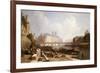 View of Ile De La Cite, Paris, from the Quai Du Louvre with the Pont Des Arts and the Pont Neuf-Caleb Robert Stanley-Framed Giclee Print