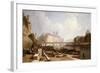 View of Ile De La Cite, Paris, from the Quai Du Louvre with the Pont Des Arts and the Pont Neuf-Caleb Robert Stanley-Framed Giclee Print