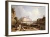 View of Ile De La Cite, Paris, from the Quai Du Louvre with the Pont Des Arts and the Pont Neuf-Caleb Robert Stanley-Framed Giclee Print