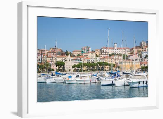 View of Imperia Harbour, Imperia, Liguria, Italy, Europe-Frank Fell-Framed Photographic Print