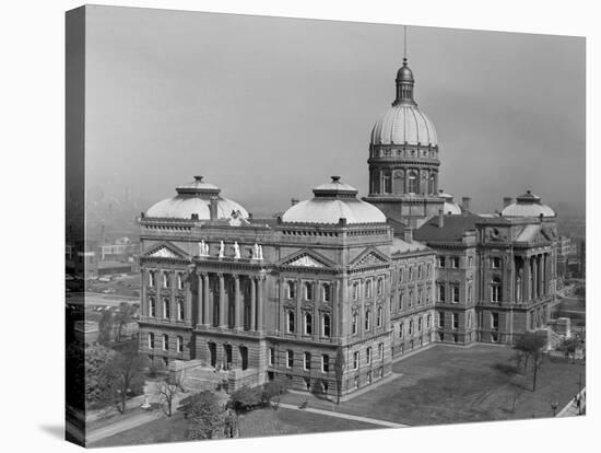 View of Indiana State Capitol-Philip Gendreau-Stretched Canvas