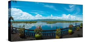 View of Inle Lake from deck of Inle Princess Resort, Shan State, Myanmar-null-Stretched Canvas