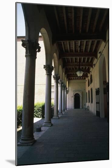 View of Inner Courtyard of Palazzo Dei Diamanti-null-Mounted Giclee Print