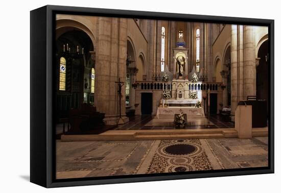 View of Interior of Basilica of St Theresa of Child Jesus, Anzio, Lazio, Italy-null-Framed Stretched Canvas