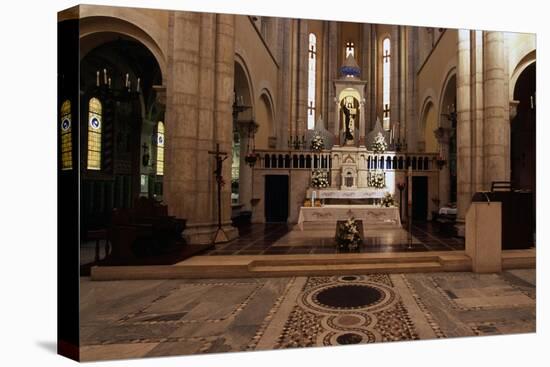 View of Interior of Basilica of St Theresa of Child Jesus, Anzio, Lazio, Italy-null-Stretched Canvas