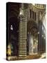 View of Interior of Cathedral of St Mary of Assumption, Siena, Tuscany, Italy, 12th-17th Century-null-Stretched Canvas