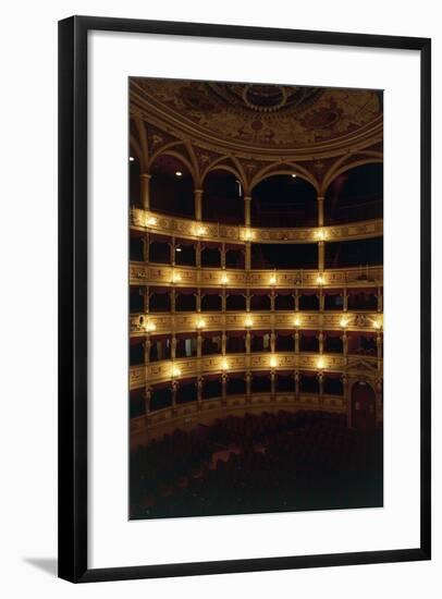 View of Interior of Giuseppe Verdi Theatre-null-Framed Giclee Print