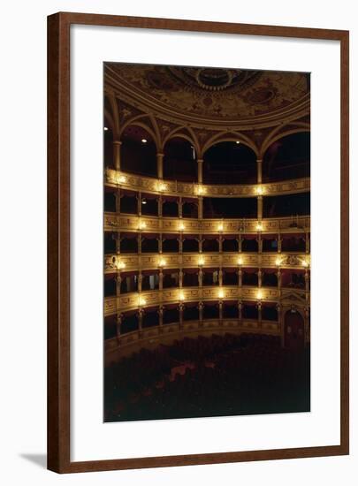 View of Interior of Giuseppe Verdi Theatre-null-Framed Giclee Print