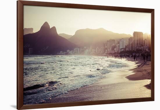 View Of Ipanema Beach In The Evening, Brazil-Mariusz Prusaczyk-Framed Art Print