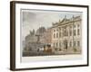 View of Ironmongers' Hall and People and a Coach in Fenchurch Street, City of London, 1811-null-Framed Giclee Print