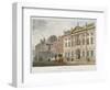 View of Ironmongers' Hall and People and a Coach in Fenchurch Street, City of London, 1811-null-Framed Giclee Print