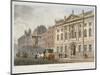 View of Ironmongers' Hall and People and a Coach in Fenchurch Street, City of London, 1811-null-Mounted Giclee Print