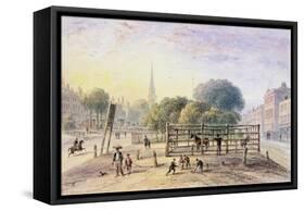 View of Islington Pound, 1850-Thomas Hosmer Shepherd-Framed Stretched Canvas