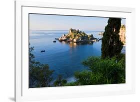 View of Isola Bella Island, Taormina, Sicily, Italy-Peter Adams-Framed Photographic Print