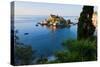 View of Isola Bella Island, Taormina, Sicily, Italy-Peter Adams-Stretched Canvas