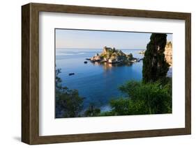 View of Isola Bella Island, Taormina, Sicily, Italy-Peter Adams-Framed Photographic Print