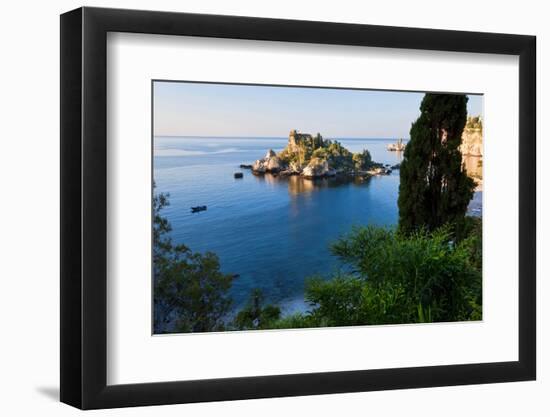 View of Isola Bella Island, Taormina, Sicily, Italy-Peter Adams-Framed Photographic Print