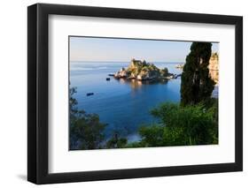 View of Isola Bella Island, Taormina, Sicily, Italy-Peter Adams-Framed Photographic Print