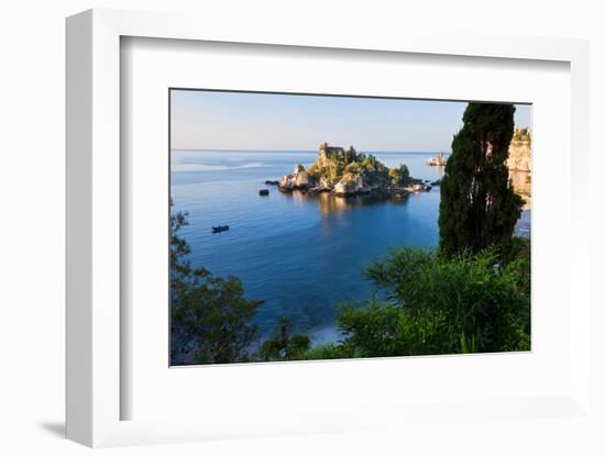 View of Isola Bella Island, Taormina, Sicily, Italy-Peter Adams-Framed Photographic Print