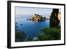 View of Isola Bella Island, Taormina, Sicily, Italy-Peter Adams-Framed Photographic Print