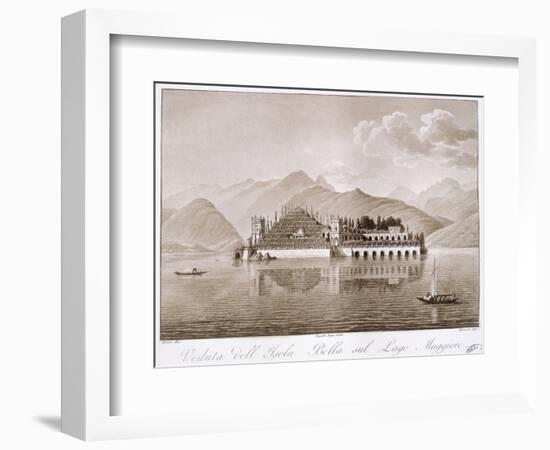 View of Isola Bella on Lake Maggiore, Italy-null-Framed Giclee Print