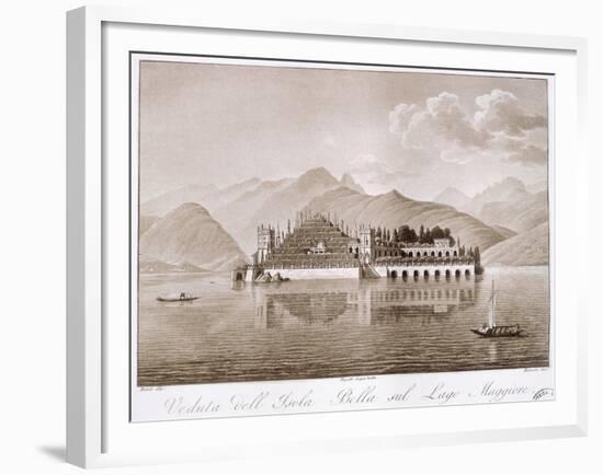 View of Isola Bella on Lake Maggiore, Italy-null-Framed Giclee Print