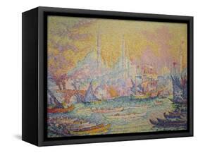 View of Istanbul, 1907-Paul Signac-Framed Stretched Canvas