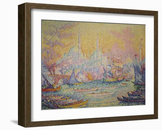 View of Istanbul, 1907-Paul Signac-Framed Giclee Print