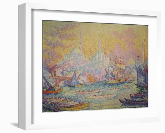 View of Istanbul, 1907-Paul Signac-Framed Giclee Print