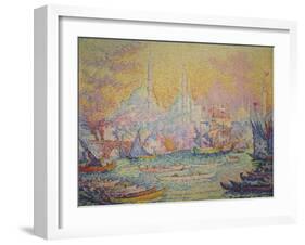 View of Istanbul, 1907-Paul Signac-Framed Giclee Print