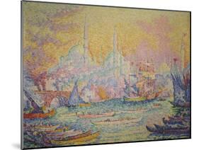 View of Istanbul, 1907-Paul Signac-Mounted Giclee Print