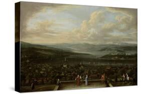 View of Istanbul from the Dutch Embassy at Pera, c.1720-37-Jean Baptiste Vanmour-Stretched Canvas