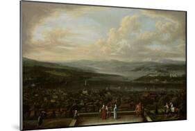 View of Istanbul from the Dutch Embassy at Pera, c.1720-37-Jean Baptiste Vanmour-Mounted Giclee Print