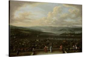 View of Istanbul from the Dutch Embassy at Pera, Jean Baptiste Vanmour-Jean Baptiste Vanmour-Stretched Canvas