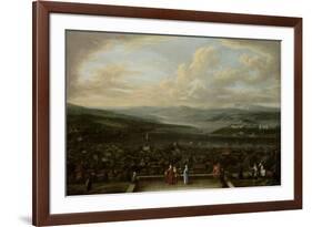 View of Istanbul from the Dutch Embassy at Pera, Jean Baptiste Vanmour-Jean Baptiste Vanmour-Framed Premium Giclee Print