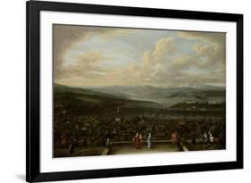 View of Istanbul from the Dutch Embassy at Pera, Jean Baptiste Vanmour-Jean Baptiste Vanmour-Framed Premium Giclee Print