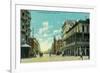 View of J and Mariposa Street Corner - Fresno, CA-Lantern Press-Framed Art Print