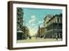 View of J and Mariposa Street Corner - Fresno, CA-Lantern Press-Framed Art Print