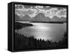 View of Jackson Lake and the Grand Teton Mountains-Hansel Mieth-Framed Stretched Canvas