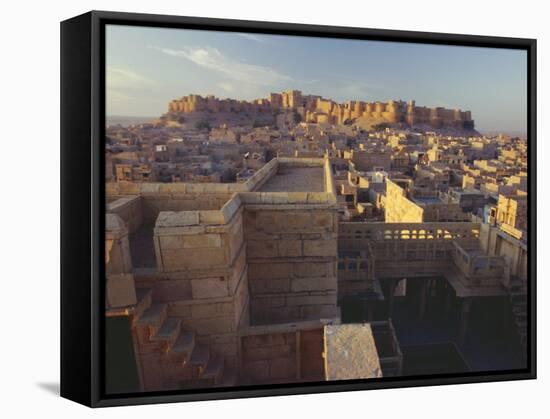 View of Jaisalmer Fort, Built in 1156 by Rawal Jaisal, Rajasthan, India-John Henry Claude Wilson-Framed Stretched Canvas